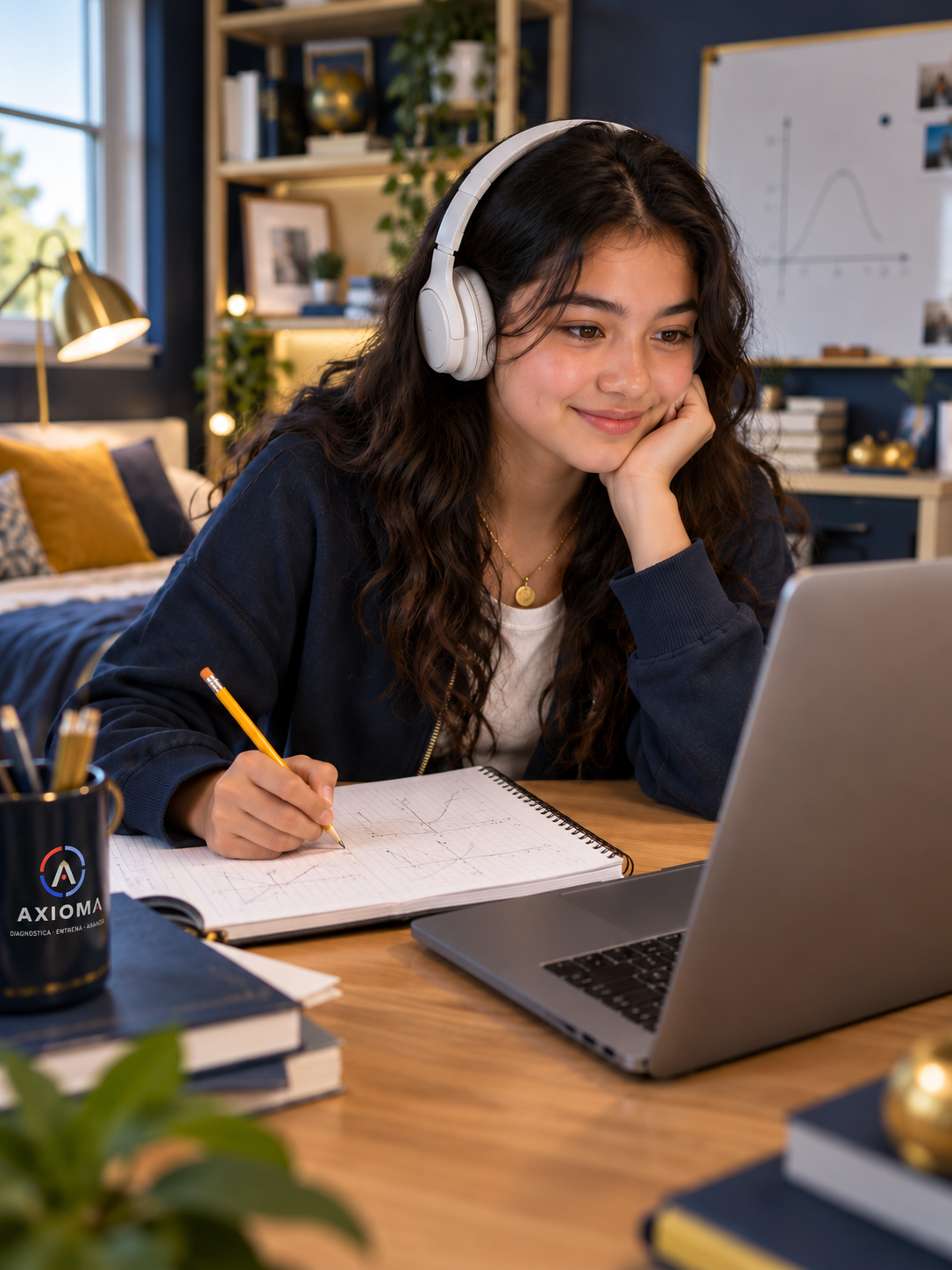 Estudiante participando en AXIOMA Pro
