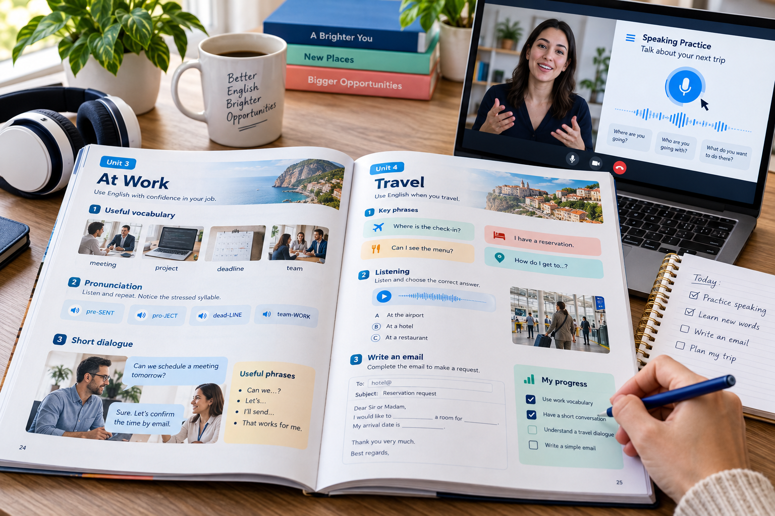 Muestra visual de la guía de English Ready
